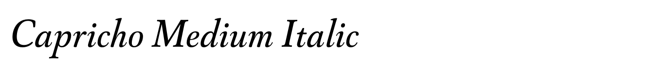Capricho Medium Italic